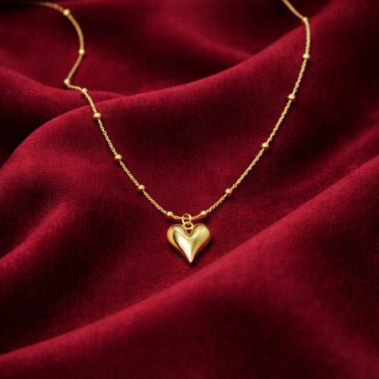 Golden Heart Pendant Necklace