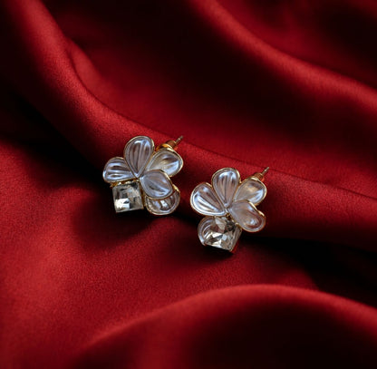 Pearl Petal Earrings
