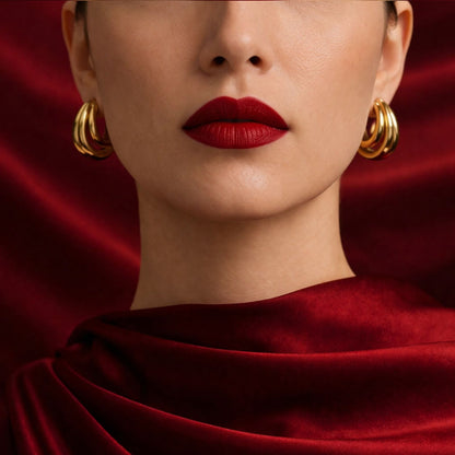 Gold Twisted Hoop Earrings