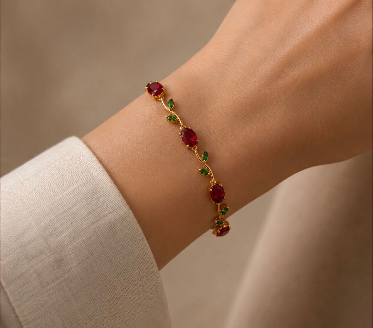 Red Tulip Bracelet